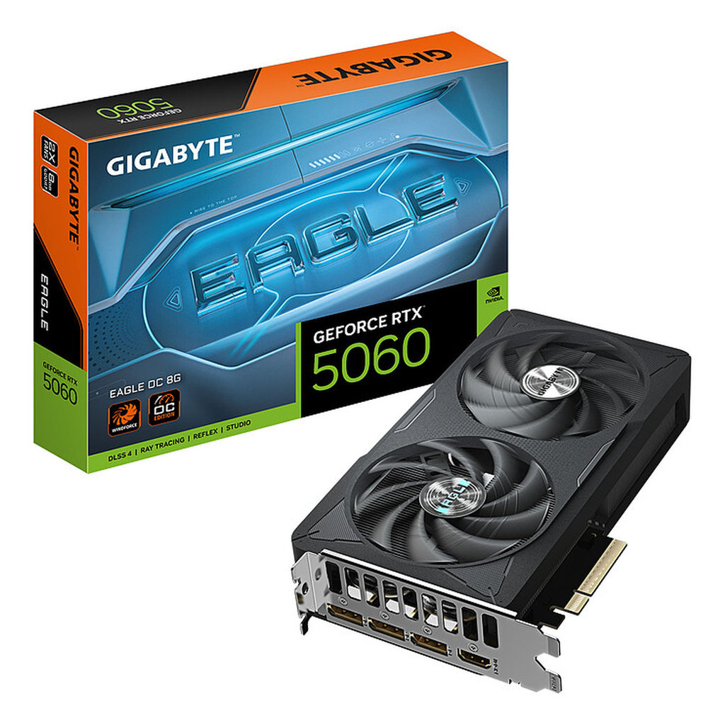 CARTE GRAPHIQUE GIGABYTE GEFORCE RTX 5060 EAGLE OC 8G
