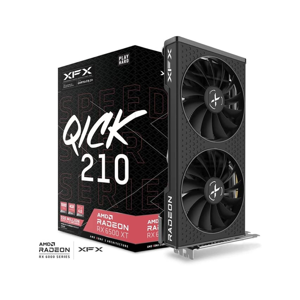 CARTE GRAPHIQUE XFX AMD RADEON RX 6500 XT 4GB ( Speedster QICK 210 )