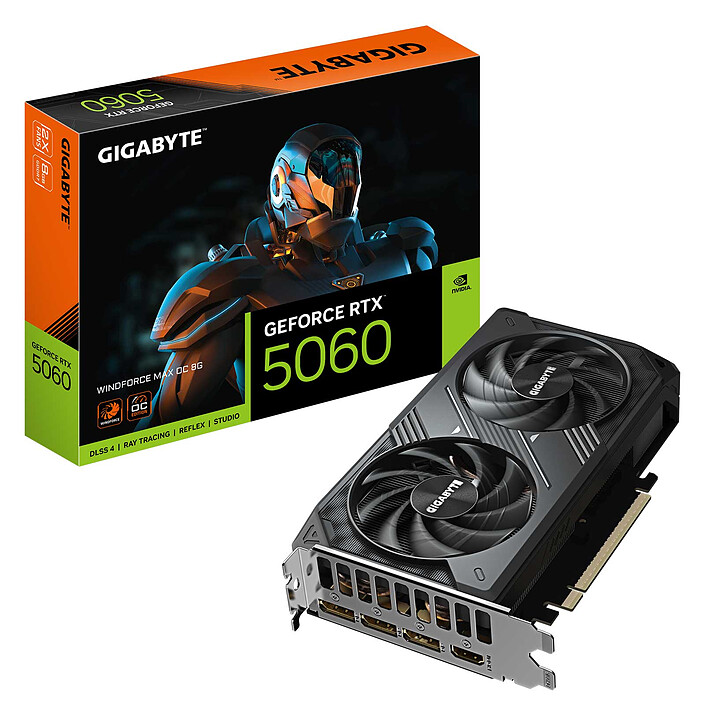 CARTE GRAPHIQUE GIGABYTE GEFORCE RTX 5060 WINDFORCE MAX OC 8G