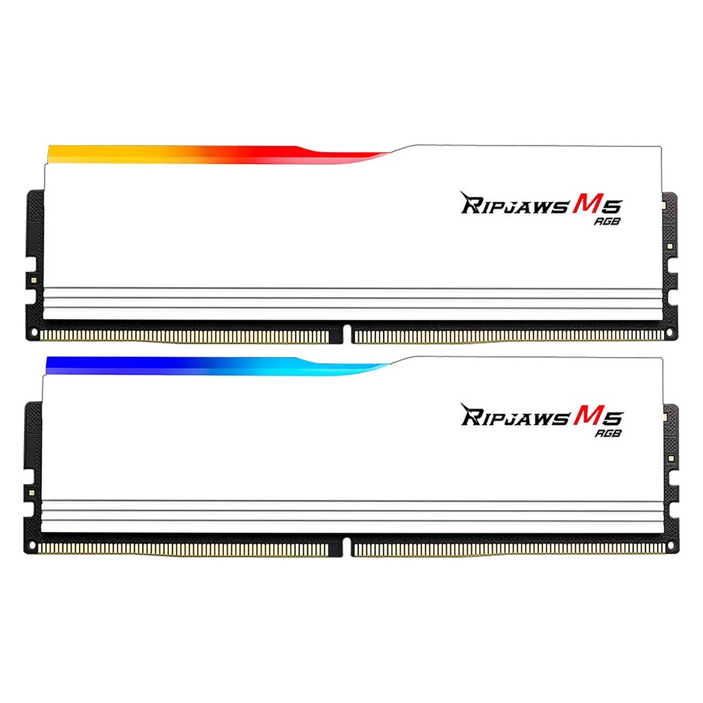 RAM G.SKILL RIPJAWS M5 RGB 96GB ( 48GB X 2 ) DDR5 6000MHZ BLANC