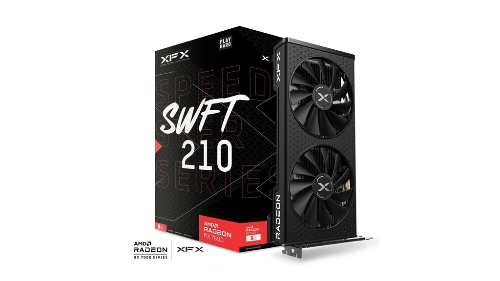 CARTE GRAPHIQUE XFX SPEEDSTER SWFT 210 AMD RADEON RX 7600 8GB
