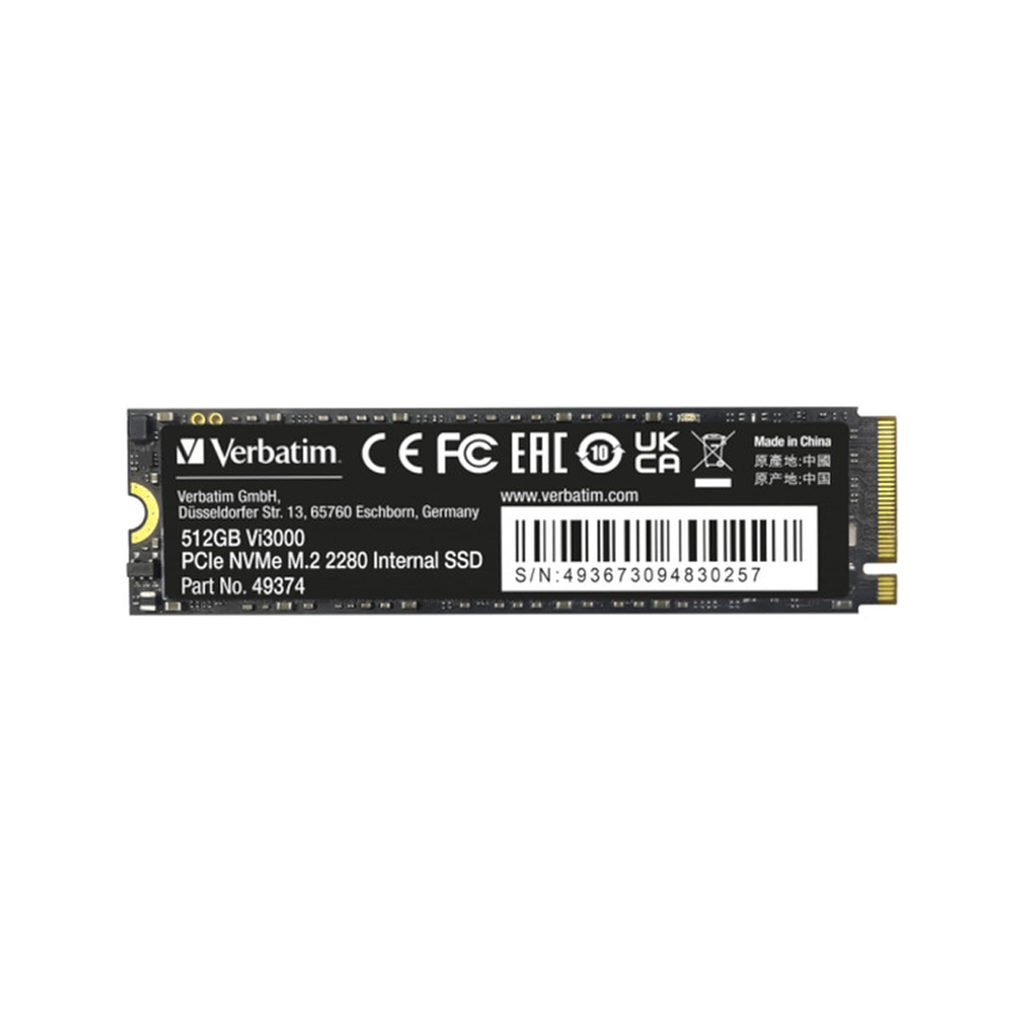 SSD NVME VERBATIM Vi3000 512GB M.2 PCle GEN3X4