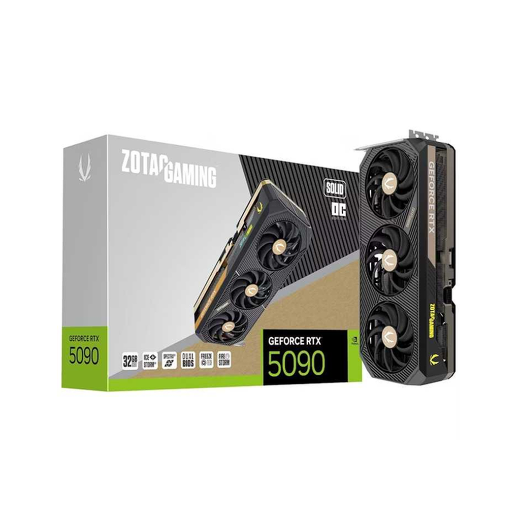 CARTE GRAPHIQUE ZOTAC GAMING GEFORCE RTX 5090 SOLID OC 32GB GDDR7