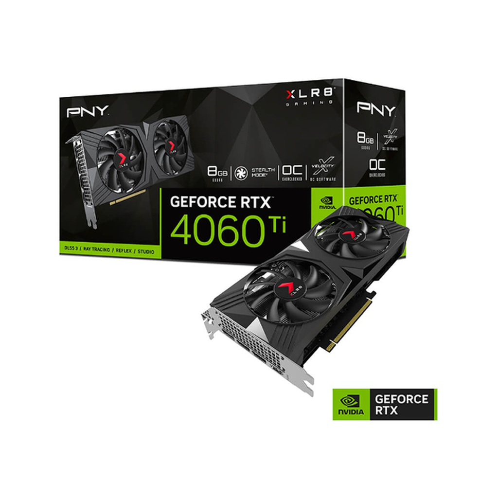 CARTE GRAPHIQUE PNY GEFORCE RTX 4060TI 8GB XLR8 GAMING VERTO DUAL FAN OC