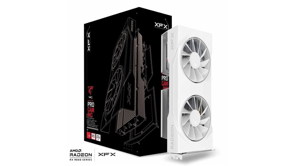 CARTE GRAPHIQUE XFX SWIFT AMD RADEON RX 9060 XT 8GB OC BLANC