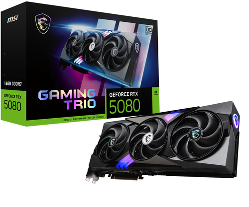 CARTE GRAPHIQUE MSI GEFORCE RTX 5080 16G GAMING TRIO OC