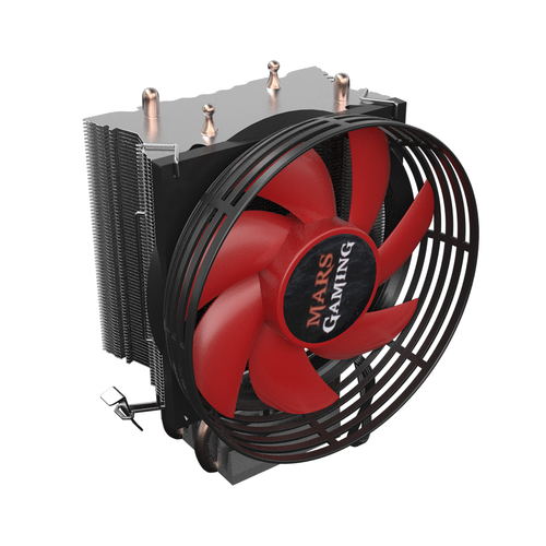 Mars Gaming MCPU117 système de refroidissement d’ordinateur Processeur Refroidisseur 9 cm Noir, Métallique, Rouge