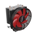 Mars Gaming MCPU117 système de refroidissement d’ordinateur Processeur Refroidisseur 9 cm Noir, Métallique, Rouge