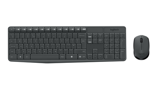 Logitech MK235 clavier Souris incluse USB AZERTY Français Gris