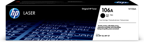 HP 106A Cartouche de toner laser authentique , noir