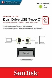 [SDDDC2-064G-G46] Sandisk Ultra Dual Drive USB Type-C 64GB (OTG PC-MAC)