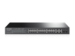 [TL-SL2428P] TP-Link TL-SL2428P T1500-28PCT Géré L2 Fast Ethernet (10/100) Connexion Ethernet, supportant l'alimentation via ce port (PoE) 1U Noir