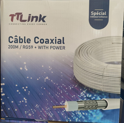 [TTLINK-200M] TTLink Bobine 200m Cable Coaxial+Jacket Rg59+Jacket