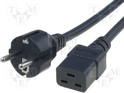 [2022211113544-(REF)] Cable Secteur Fiche 3 poles mâle Horizontales (Reconditionné)