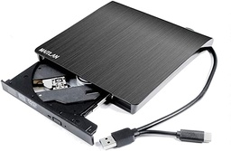 [2022251018250] POP-UP Graveur externe Texture brossée USB 3.0  DVD-RW DVD / CD lecteur réinscriptible lecteur externe ODD