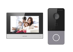 [DS-KIS603-P(C)] Hikvision DS-KIS603-P(C) système vidéophone 2 MP 17,8 cm (7&quot;) Noir, Gris, Argent
