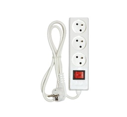 [1713/1] Ingelec Bloc multiprise 3x2P+T 1,5m (1713/1) Blanc