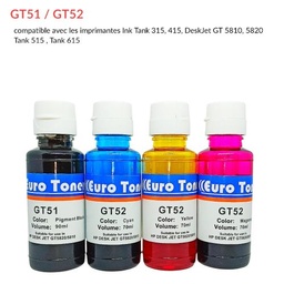 [BOUT-GT-52-COMP-] Euro Encre Gt52 Rouge Compatible Hp