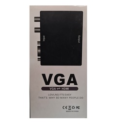 [2022041236499] Adaptateur Vga To Hdmi Noir Aluminum